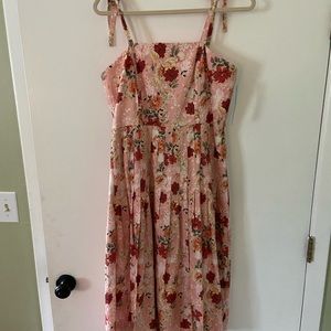 NWT Antonio Melani pink floral fit and flare midi dress. Size 8